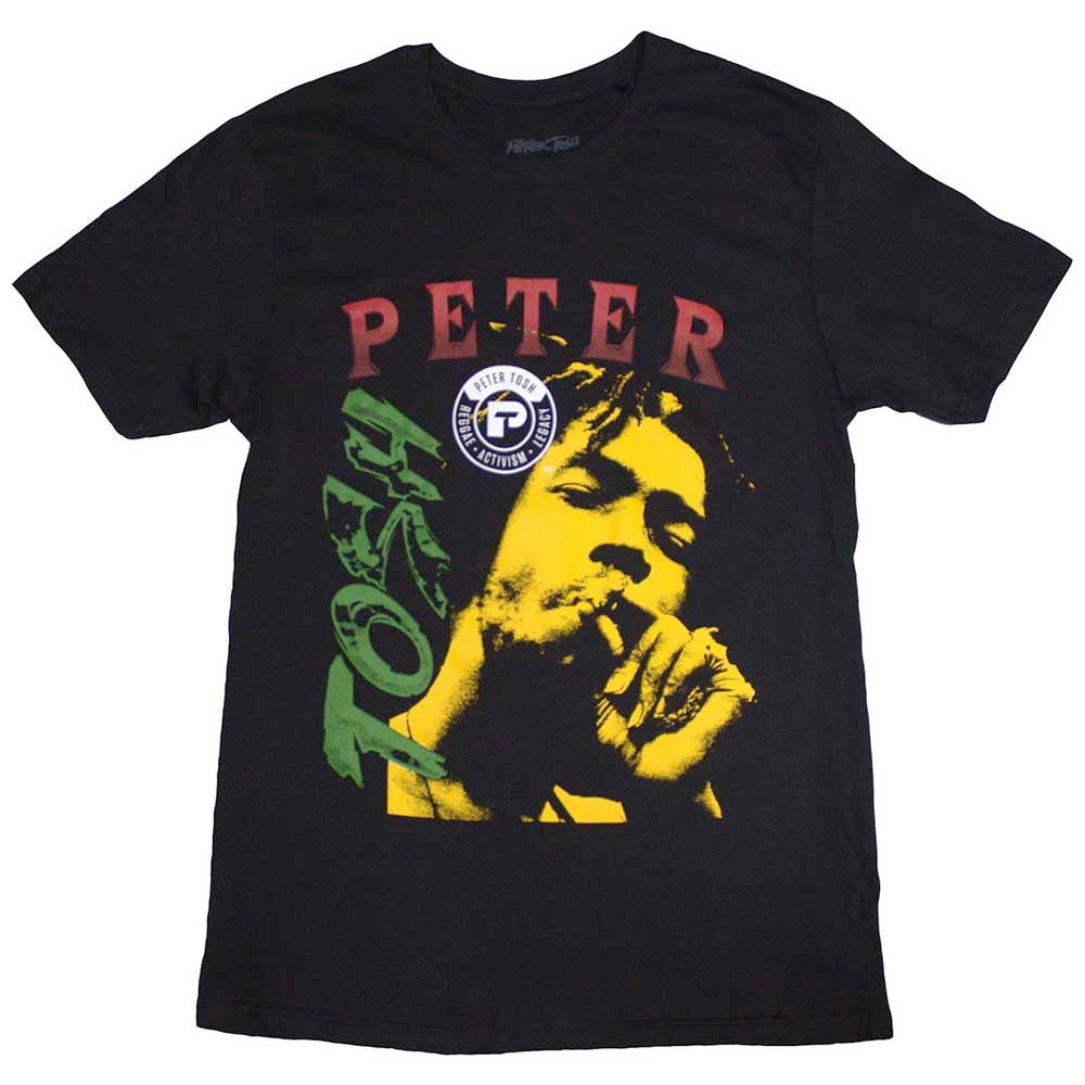 Peter Tosh - Smokin' Heren Tshirt - Zwart